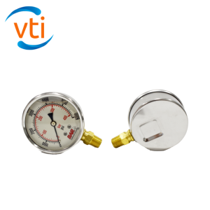 Liquid Filled Pressure Gauge, Bottom Entry, 6000psi